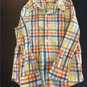 GAP Multicolor Plaid Kids Button Down Shirt